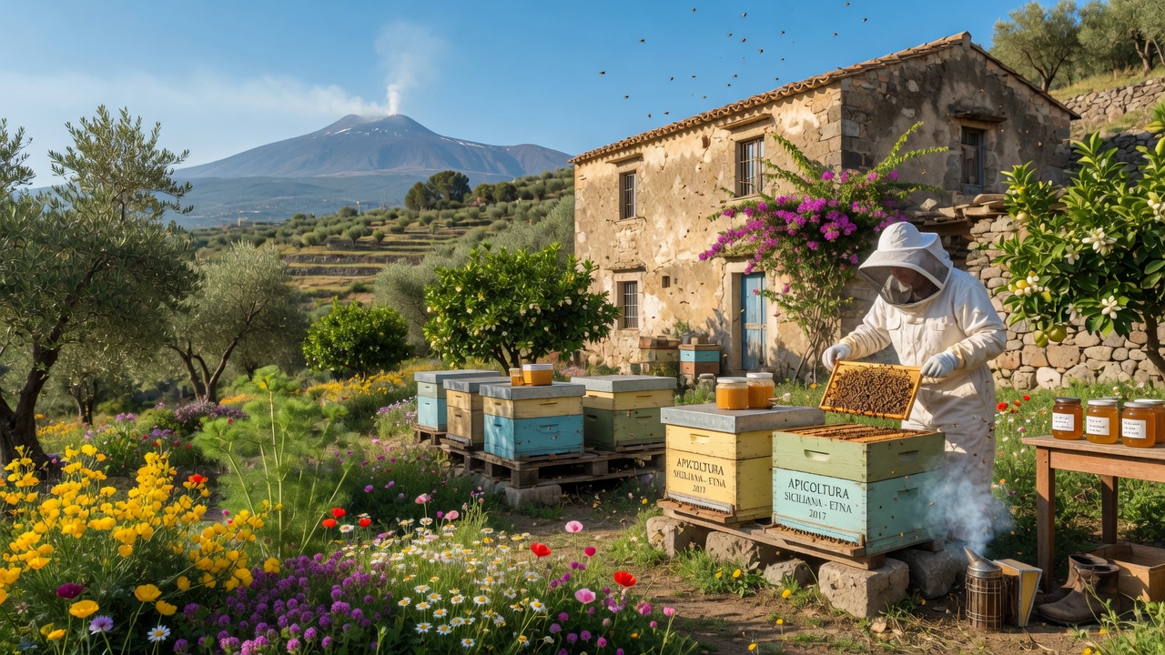 Sicilian grove honey — raw, single-bloom