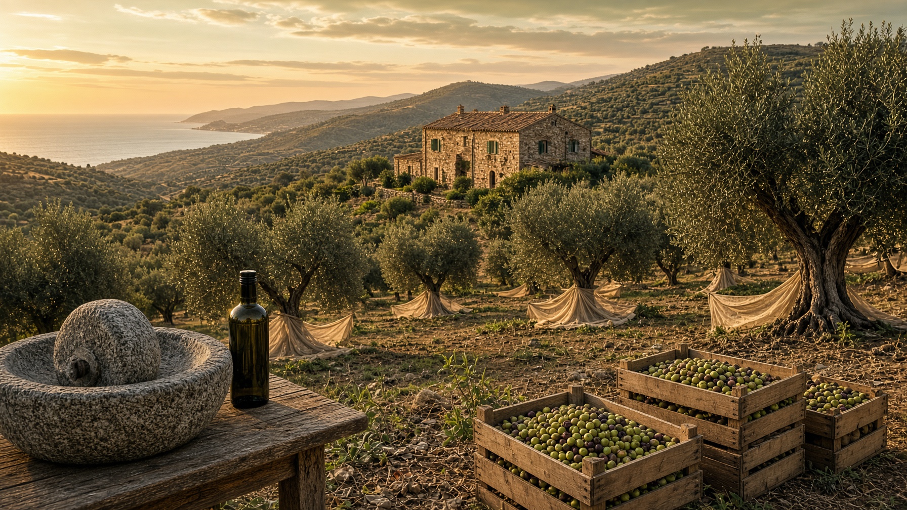 Olive harvest in Sicily